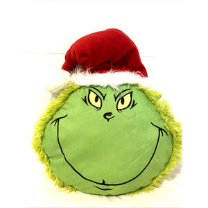 Grinch Christmas Tree Topper Ornament Decoration Large Stuffed Furry Grinch Head